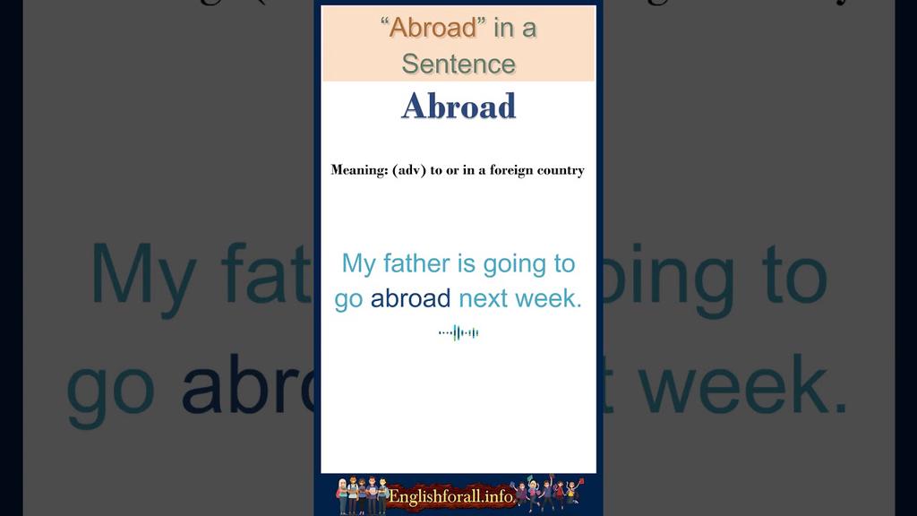 'Video thumbnail for Abroad Meaning | Abroad in a Sentence | Most common words in English #Shorts'