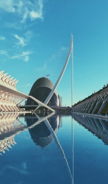 Obra do arquiteto Santiago Calatrava em Valência. Museu de ciências.