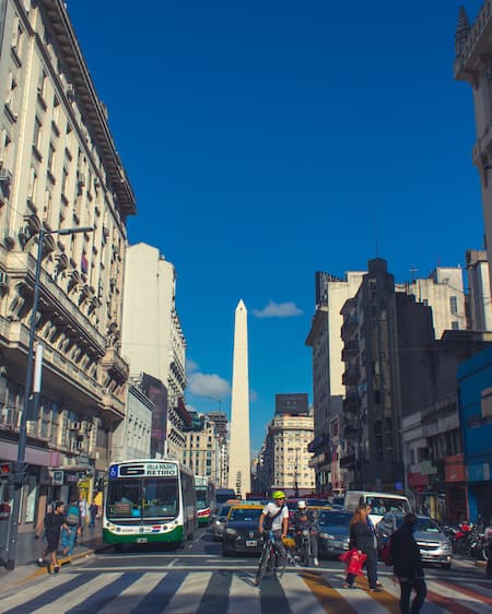 Foto da Avenida Corrientes, parte do roteiro em Buenos Aires  em 5 dias.