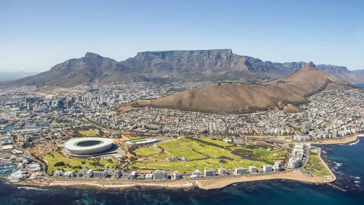 Cidade do Cabo (Cape Town) vista da Montanha da Mesa