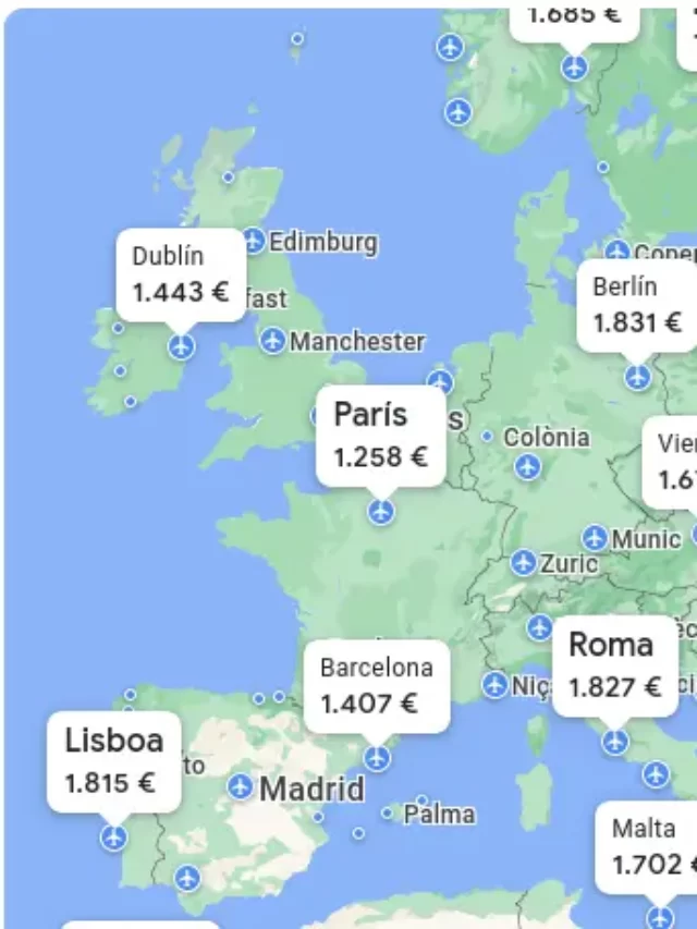Google Flights Passagens para qualquer lugar da Europa