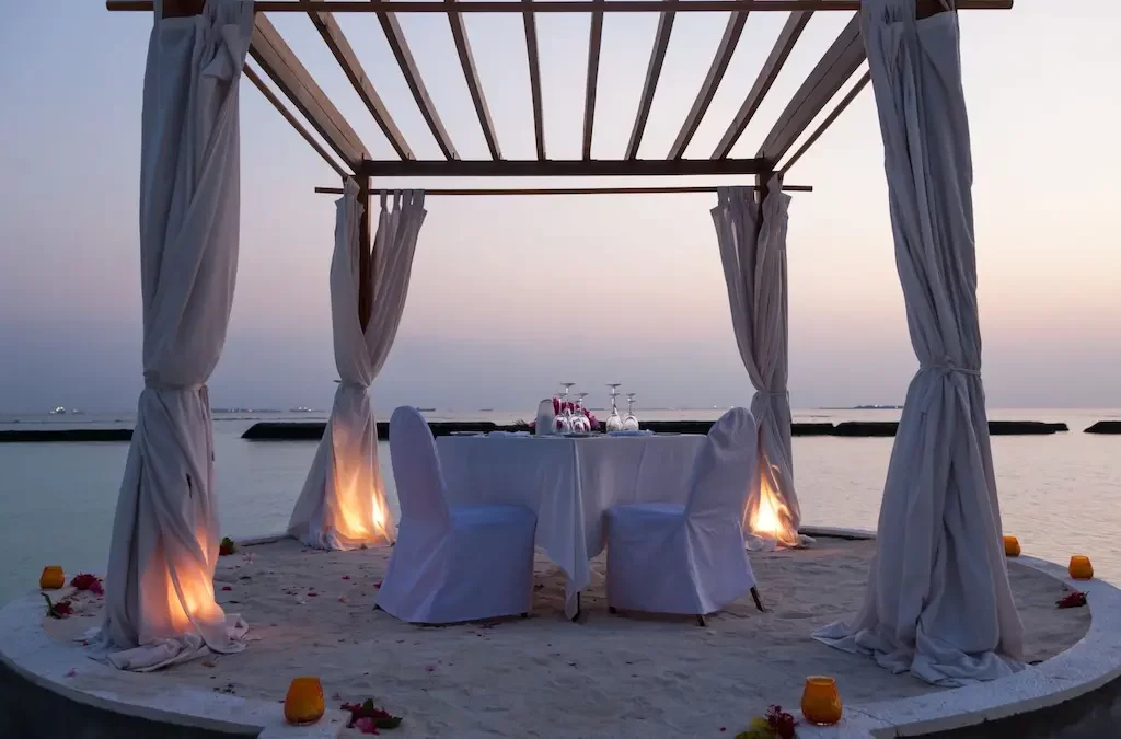 onde fica ilhas maldivas jantar romantico especial