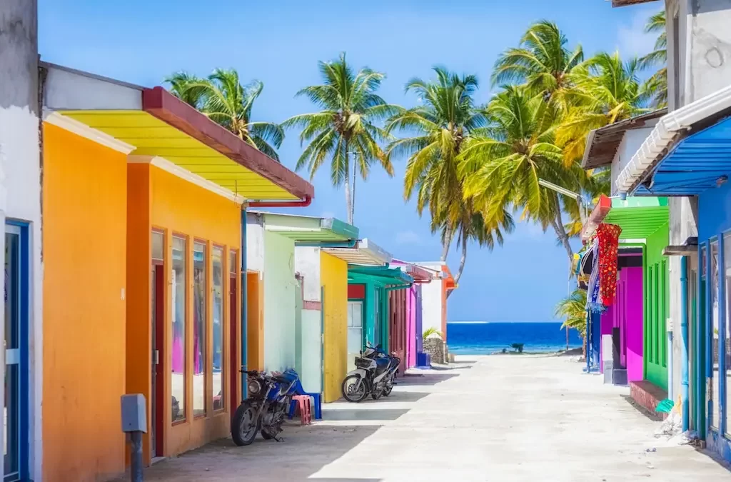 onde fica ilhas maldivas rua das lojas em Maafushi
